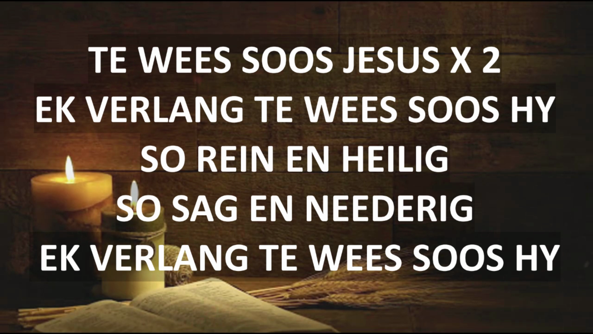 Te wees soos Jesus